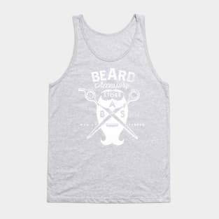 Beard Accessory Store logo - dark background Tank Top